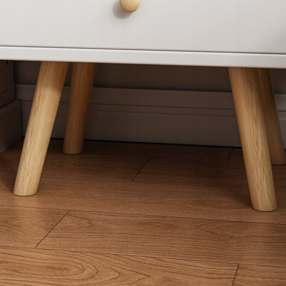 Szafka nocna stolik z 2 szufladami regał skandynawski sypialni salonu 81 cm