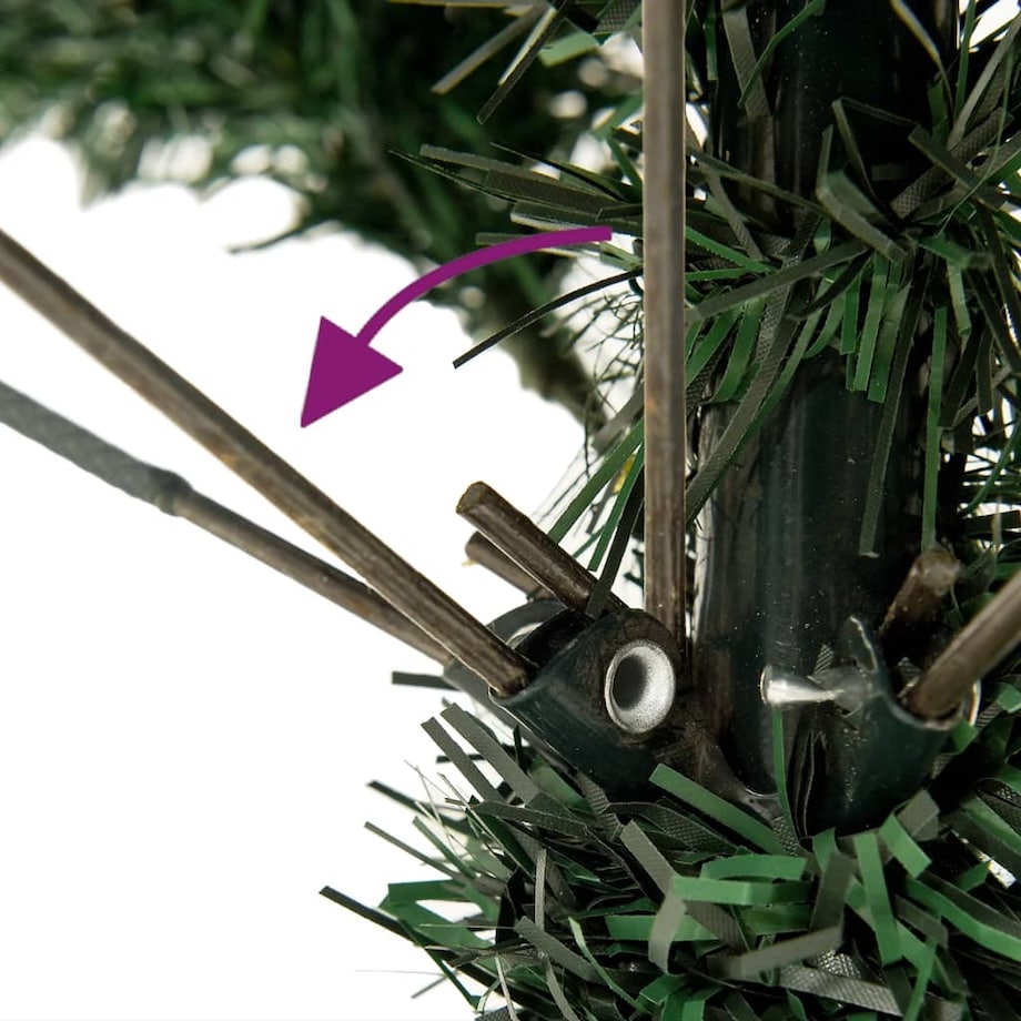 vidaXL Sztuczna choinka ze stojakiem, 210 cm, PVC