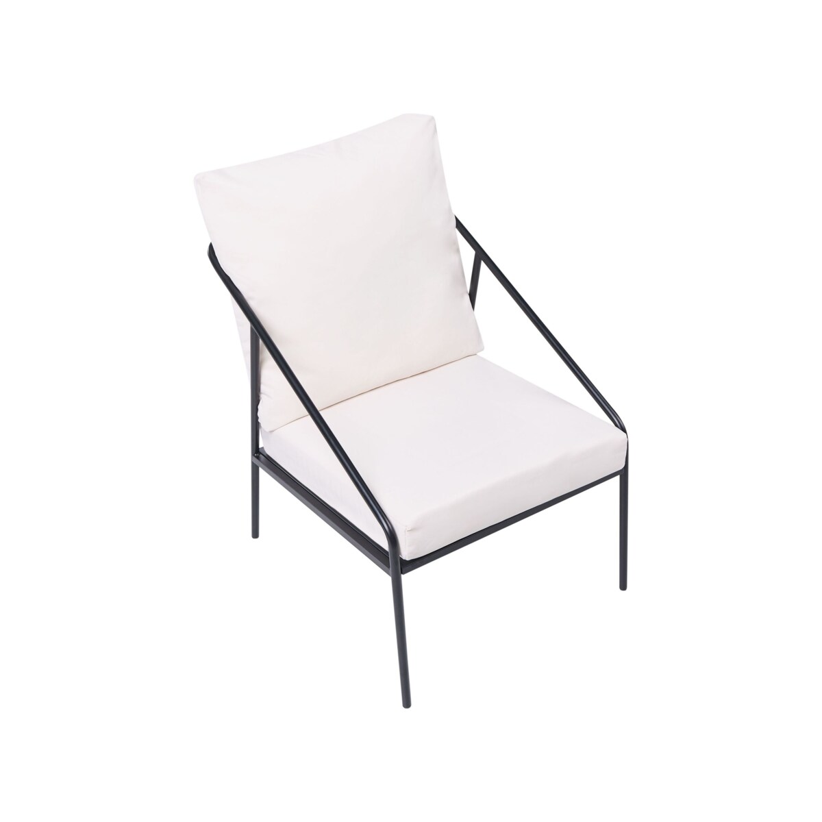 Zestaw ogrodowy ze stolikiem dla 4 osób USTICA Metal Czarny