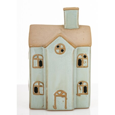 Domek ceramiczny 15x9,5x7,5 cm HANCER-2 z wysokim kominem