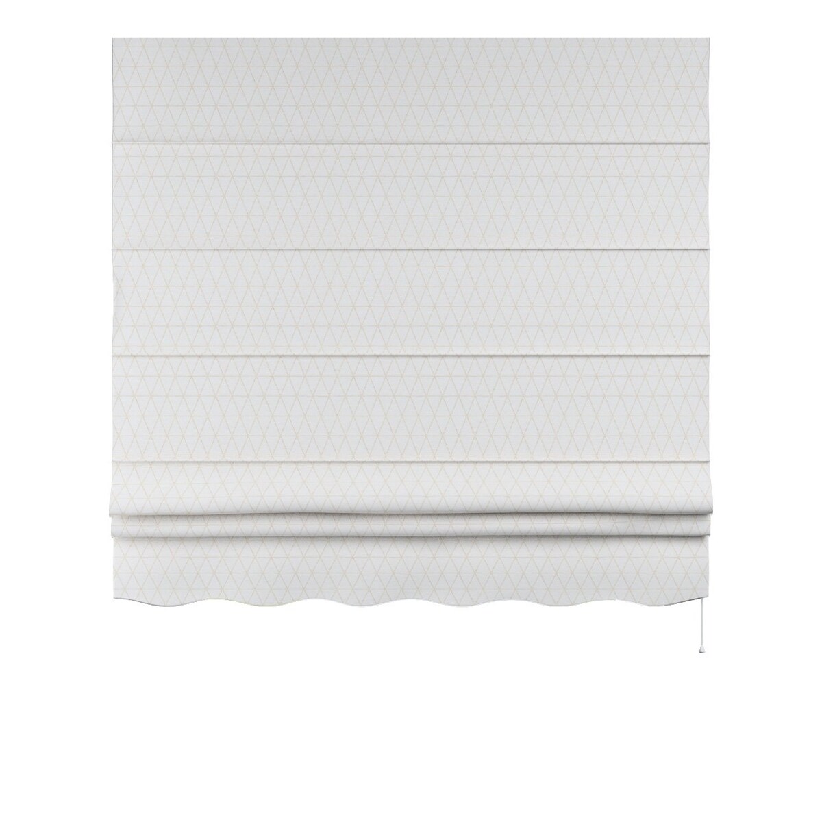 Roleta rzymska Florencja, beżowe trójkąty na kremowo-białym tle, Sunny