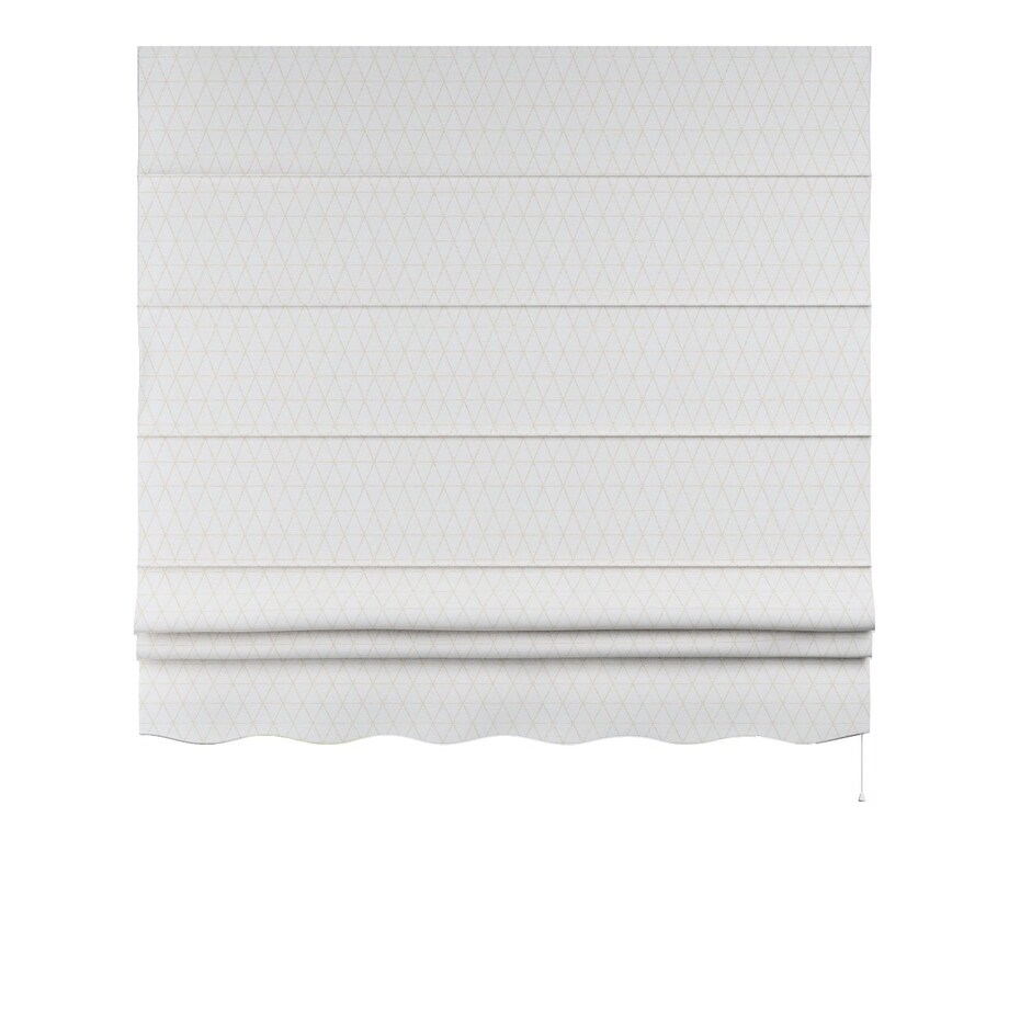 Roleta rzymska Florencja, beżowe trójkąty na kremowo-białym tle, Sunny