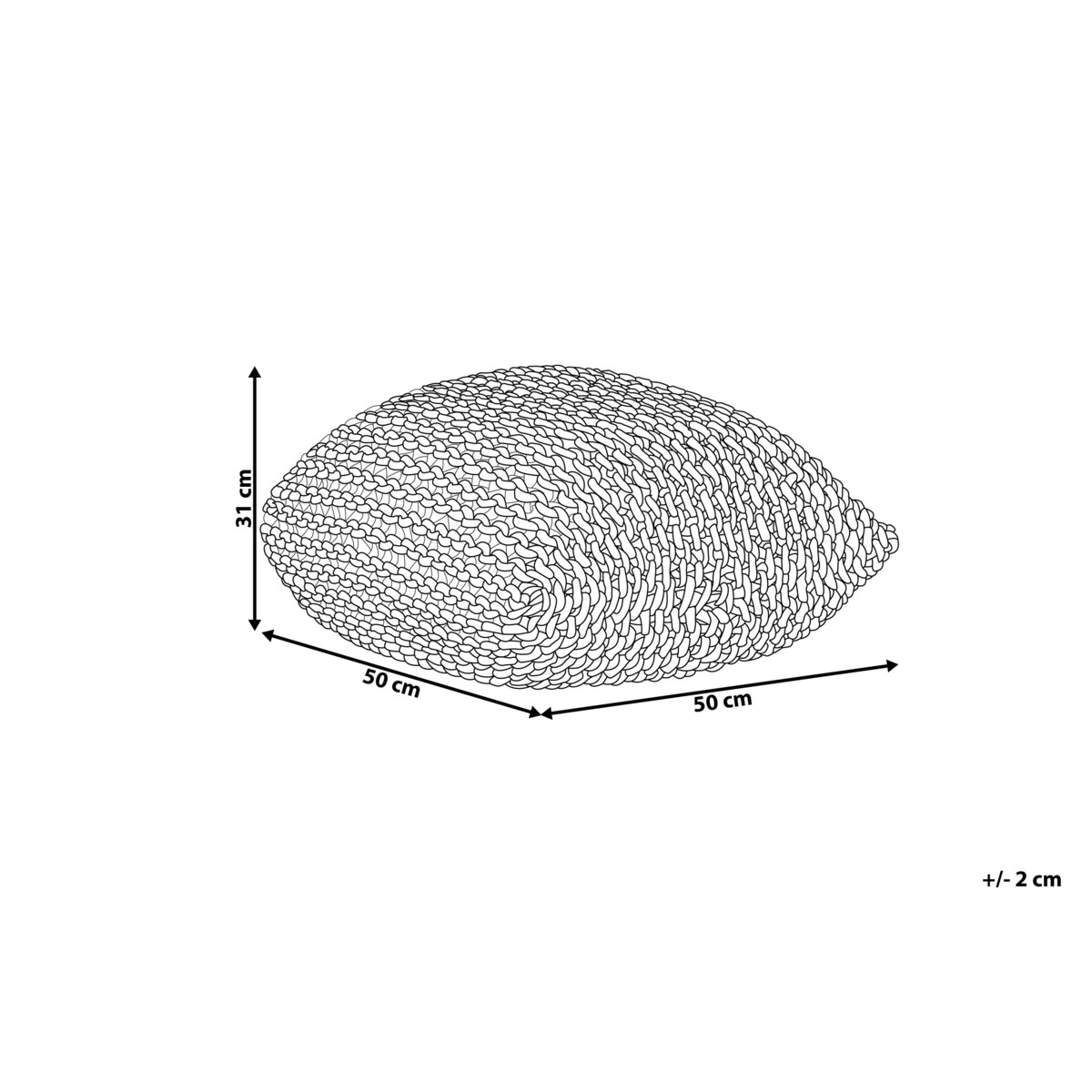 Puf 50 x 31 cm żółty CONRAD
