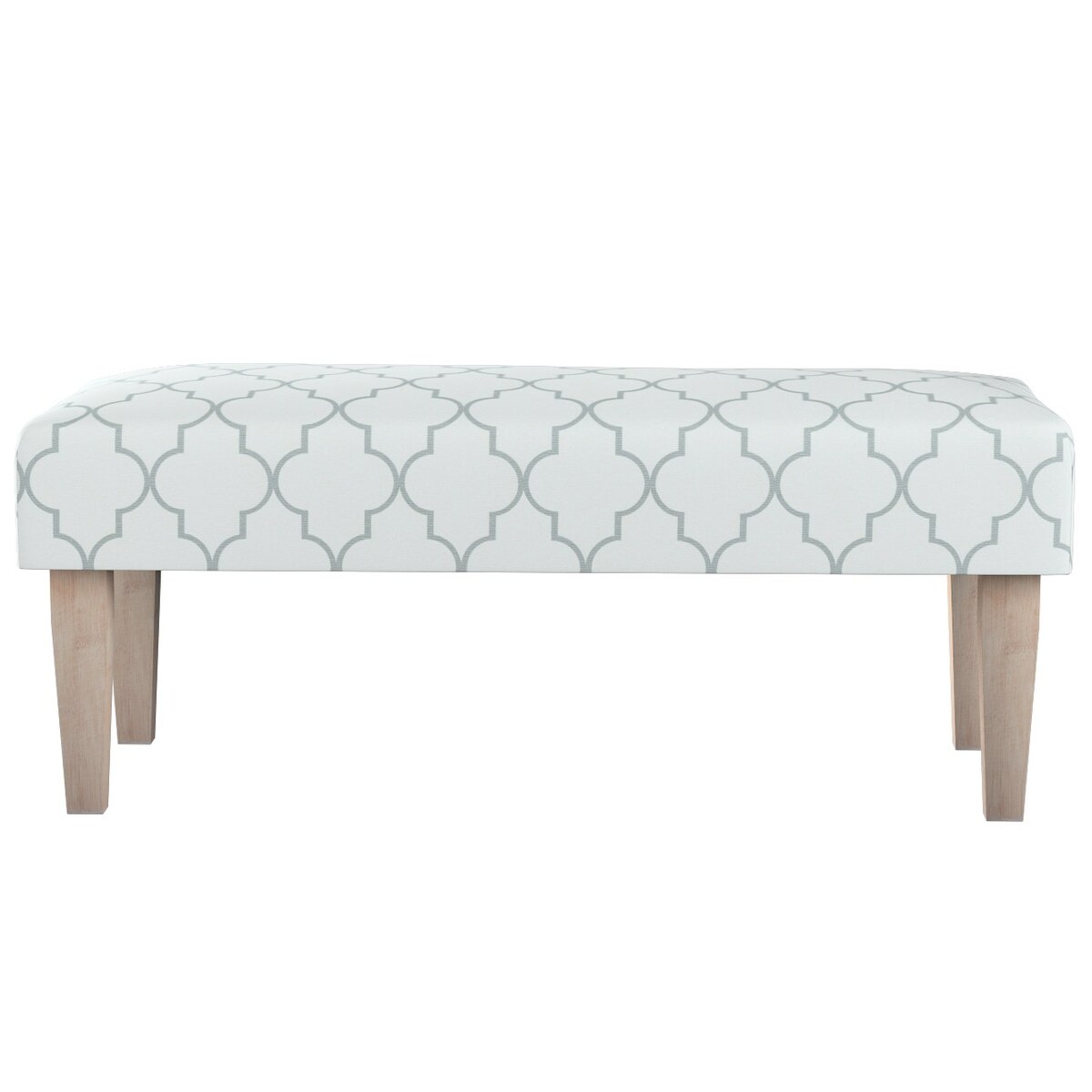 Ławka, szaro-białe wzory marokańskie, 100 x 40 x 40 cm, Gardenia