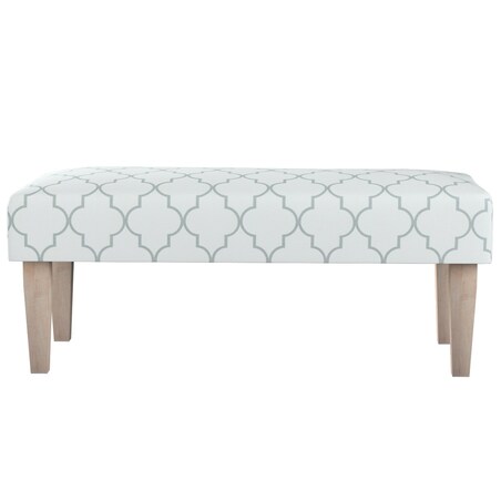 Ławka, szaro-białe wzory marokańskie, 100 x 40 x 40 cm, Gardenia
