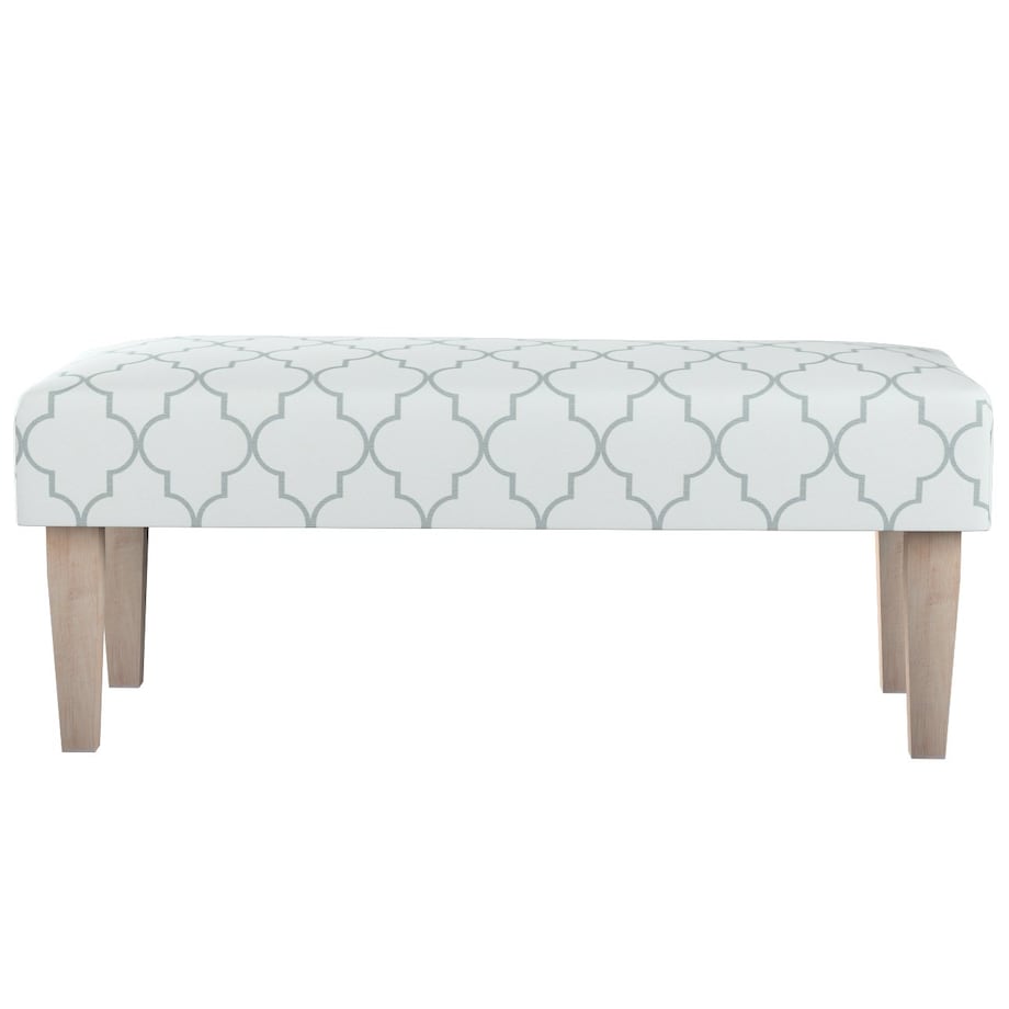 Ławka, szaro-białe wzory marokańskie, 100 x 40 x 40 cm, Gardenia