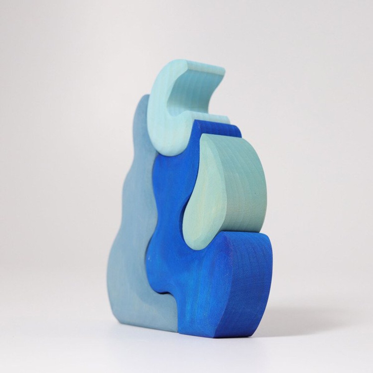 Kształty podniebne - drewniane klocki Grimm's niebieskie 1+