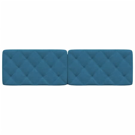 vidaXL Poduszka na wezgłowie, niebieska, 180 cm, aksamitna