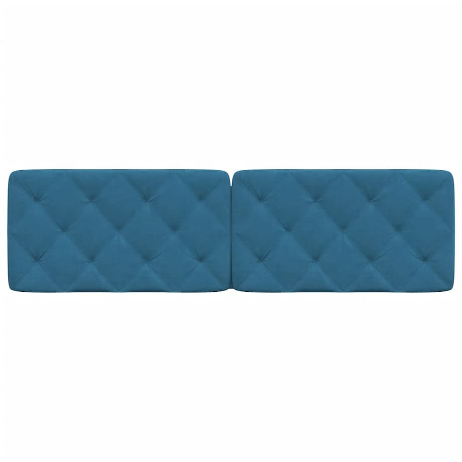 vidaXL Poduszka na wezgłowie, niebieska, 180 cm, aksamitna