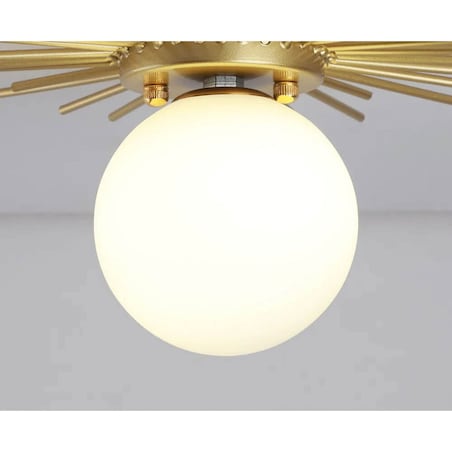 Sypialniany kinkiet Milano ABR-KV-E14 Abruzzo szklana kula złoty