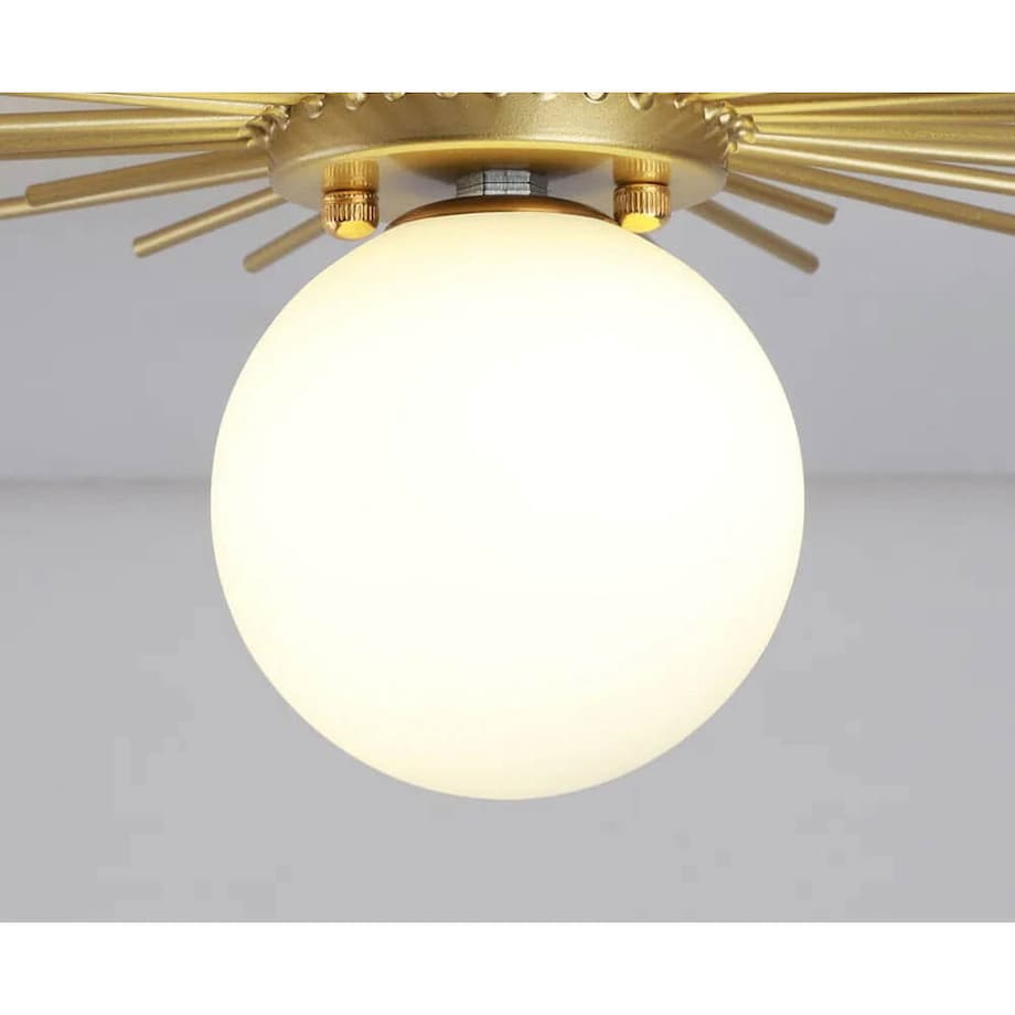 Sypialniany kinkiet Milano ABR-KV-E14 Abruzzo szklana kula złoty