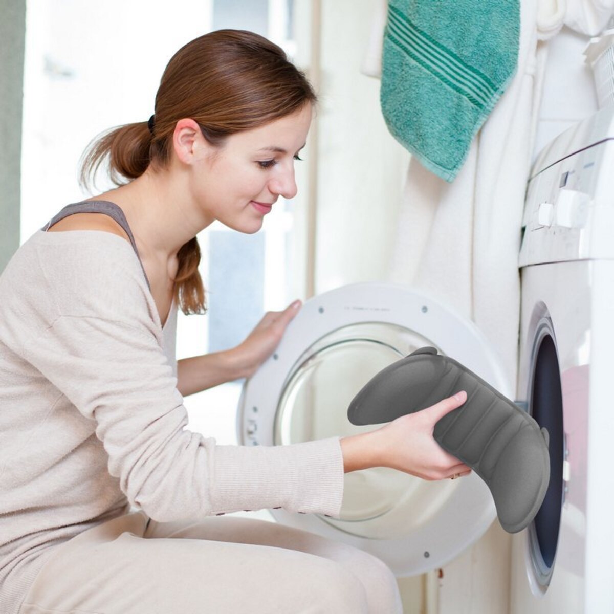 Opaska podtrzymująca głowę w foteliku samochodowym dla dzieci - szara