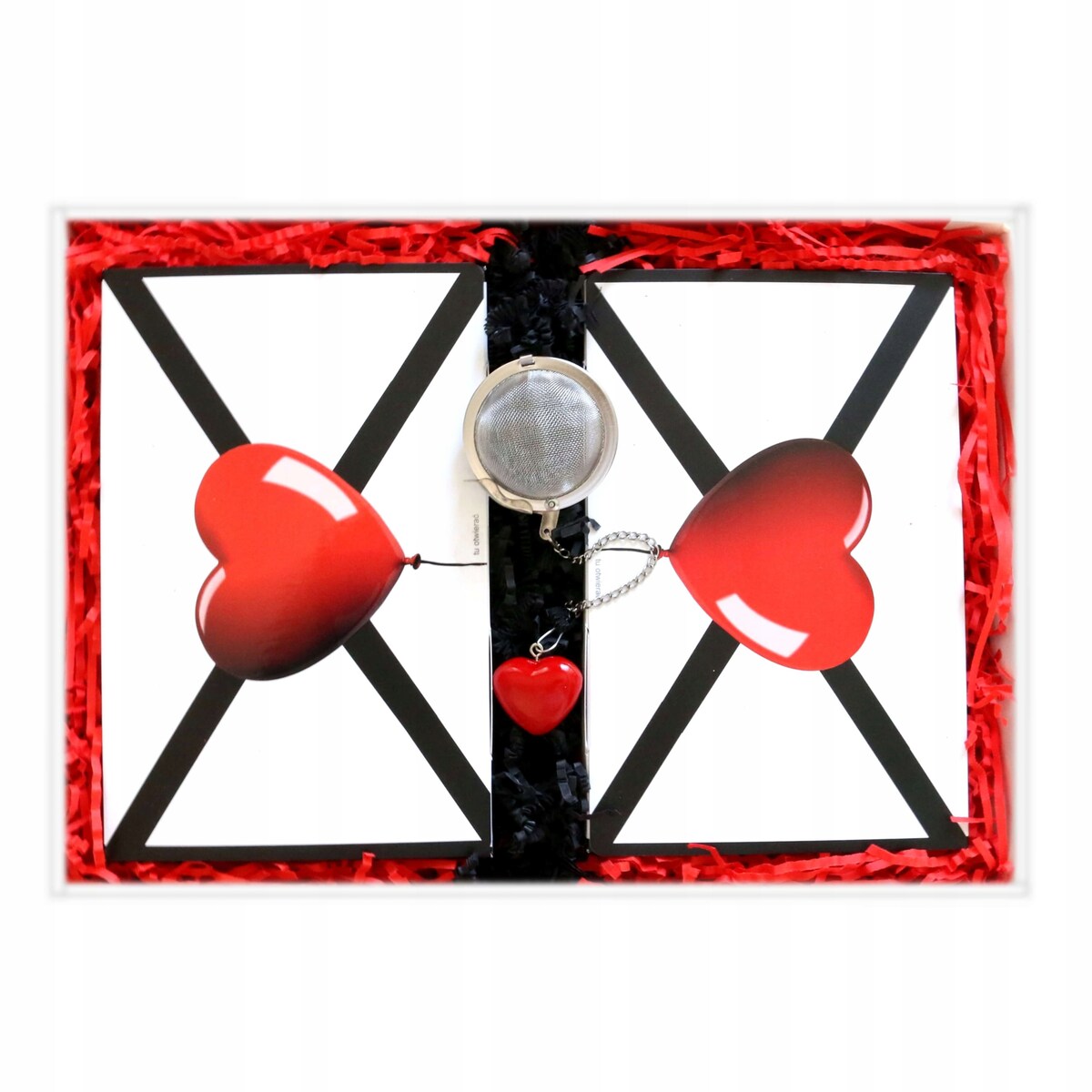 Zestaw prezentowy upominkowy "LOVE BOX" - herbaty kawy zaparzacz - prezent upominek na walentynki dla chłopaka dziewczyny niej niego żony męża kobiety faceta mężczyzny narzeczonej