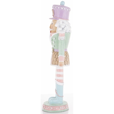 Figurka - pastelowy Dziadek do Orzechów 36x11 cm