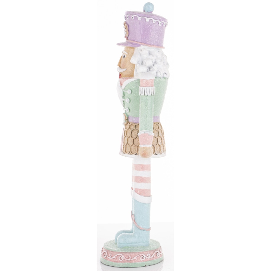 Figurka - pastelowy Dziadek do Orzechów 36x11 cm