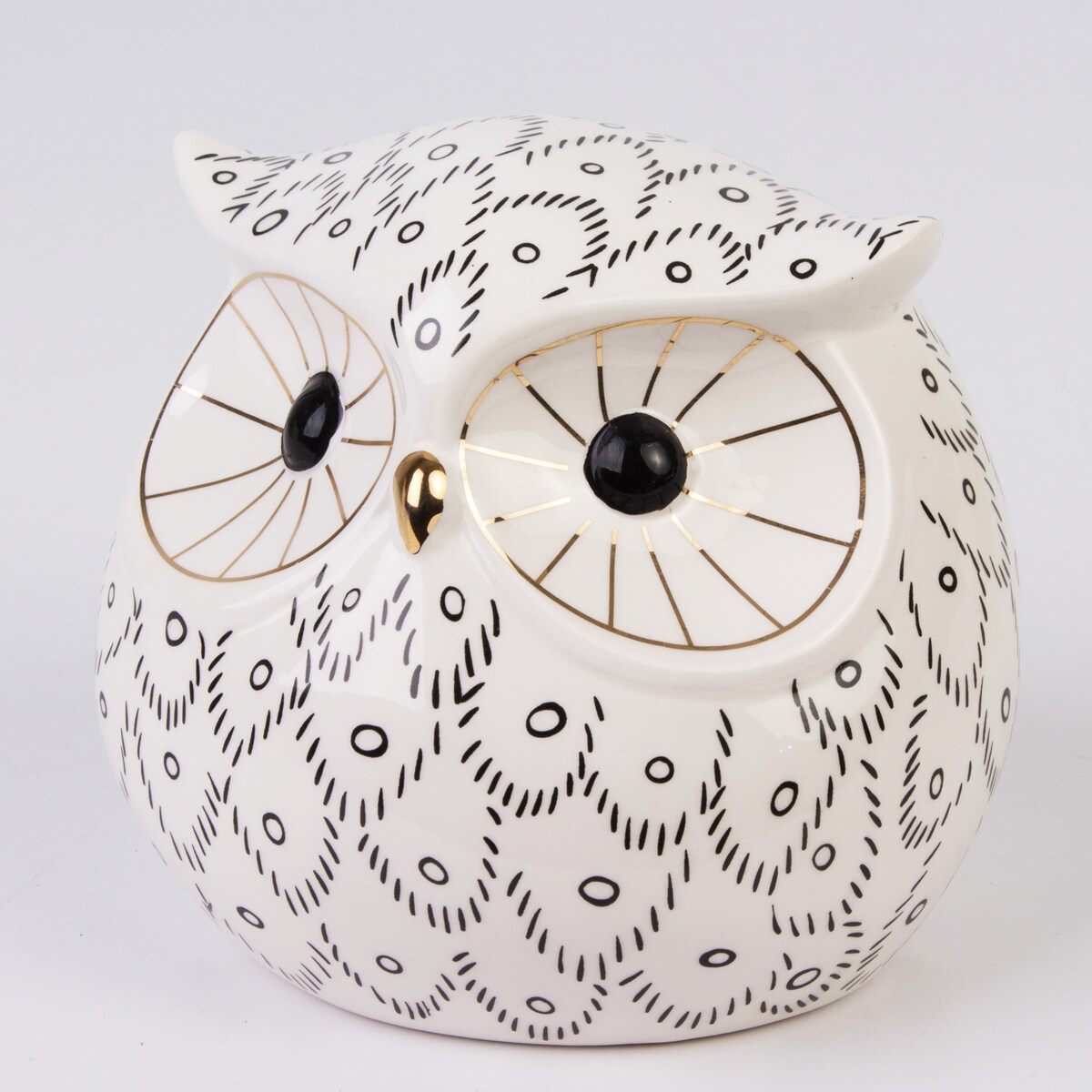 Skarbonka ceramiczna - 11,5x12,5x12,5 cm SOWA