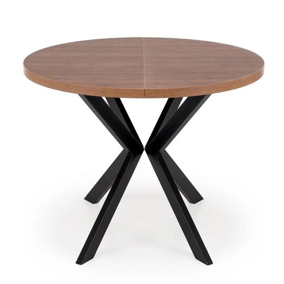 Stół okrągły rozkładany PERONI 100(250)x100 orzech/czarny