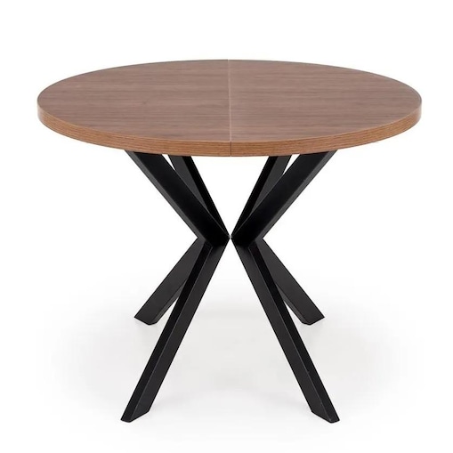 Stół okrągły rozkładany PERONI 100(250)x100 orzech/czarny