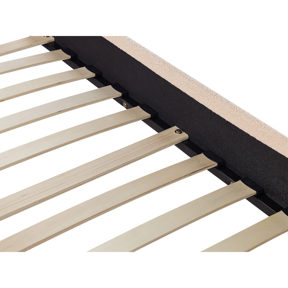 Łóżko wysuwane boucle 80 x 200 cm brzoskwiniowe MARMANDE