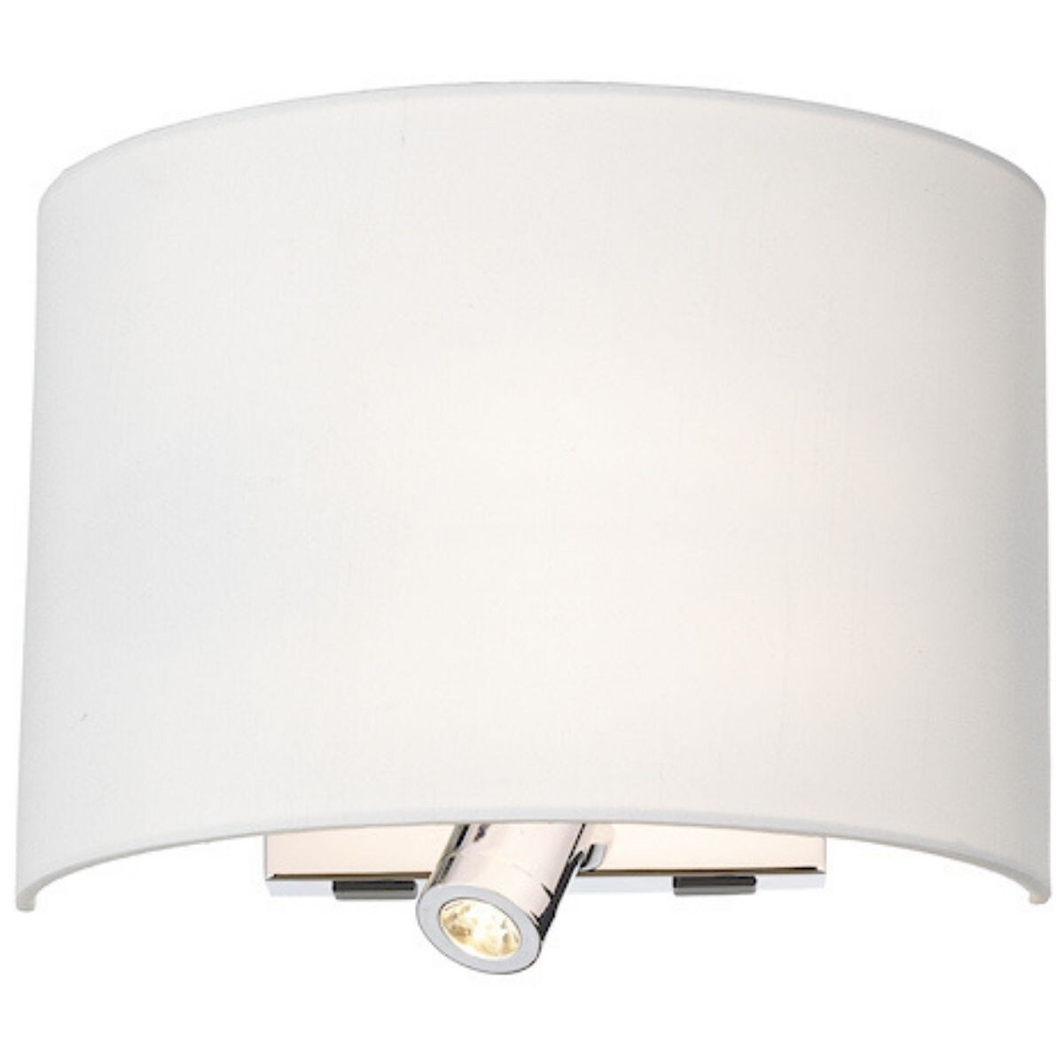 Kinkiet abażurowy Wetzlar WET0950 Dar Lighting z reflektorkiem chrom biały