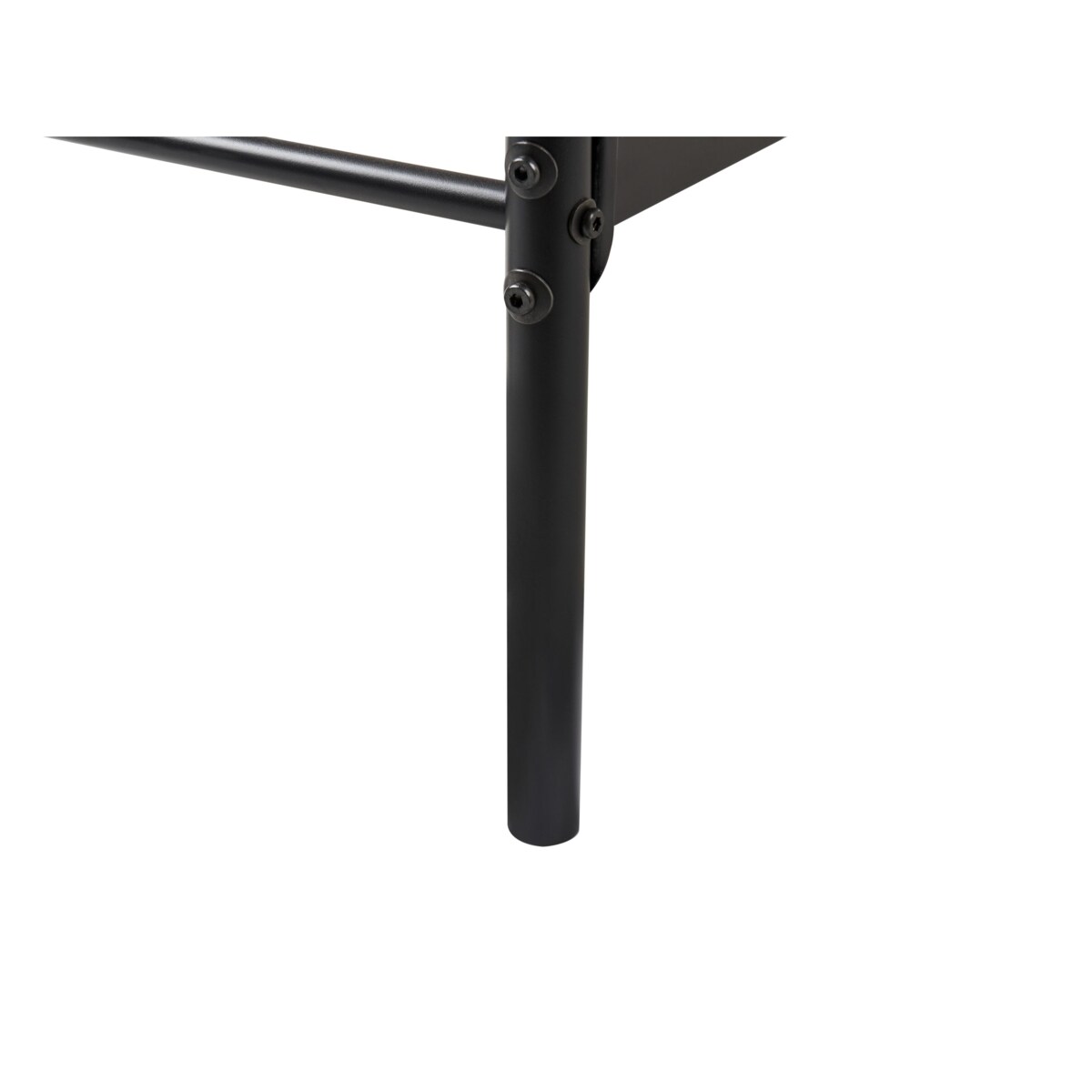 Łóżko z baldachimem Metal SORMERY 90 x 200 cm Czarny
