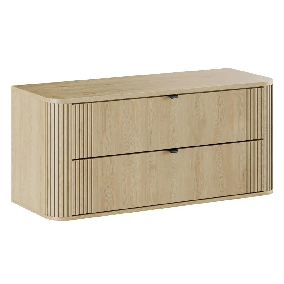 Szafka pod umywalkę nablatową OVALIA CREMONA 2S 120cm dąb cremona z blatem