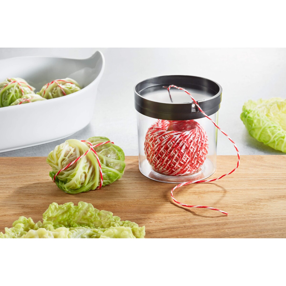 Sznurek wędliniarski z dozownikiem FILIO Biało-czerwony