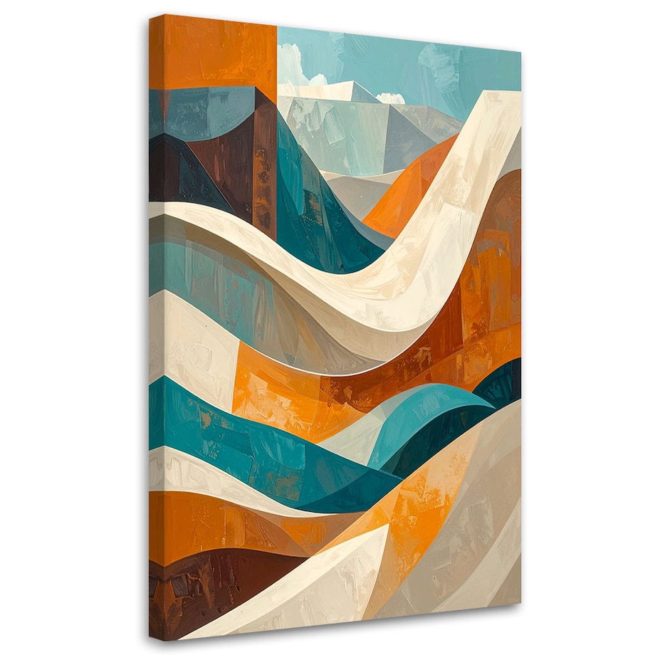 Obraz do salonu sypialni biura loftu, Abstrakcja linie kształty