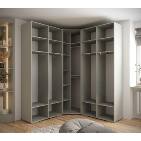 Garderoba wysoka do przedpokoju INOVA 2 Z5 kaszmir+czarny