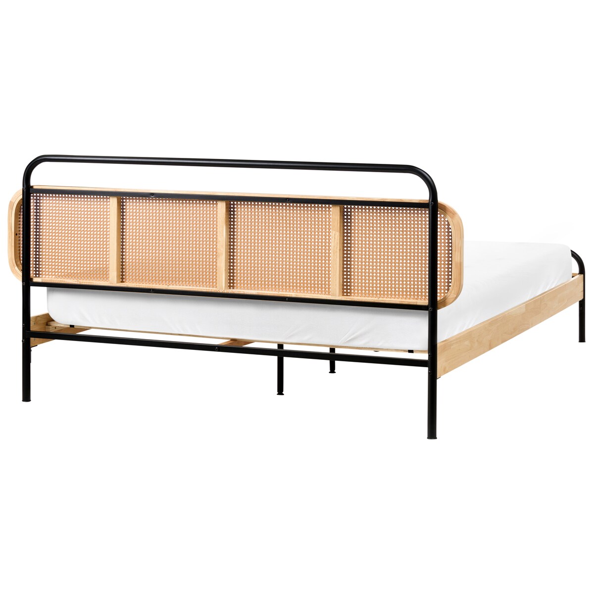 Łóżko Rattan BOUSSICOURT 180 x 200 cm Jasnobrązowy