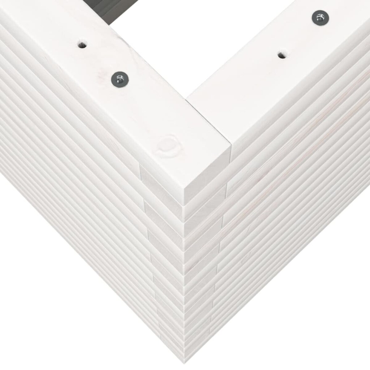 vidaXL Donica ogrodowa, biała, 90x40x68,5 cm, lite drewno sosnowe