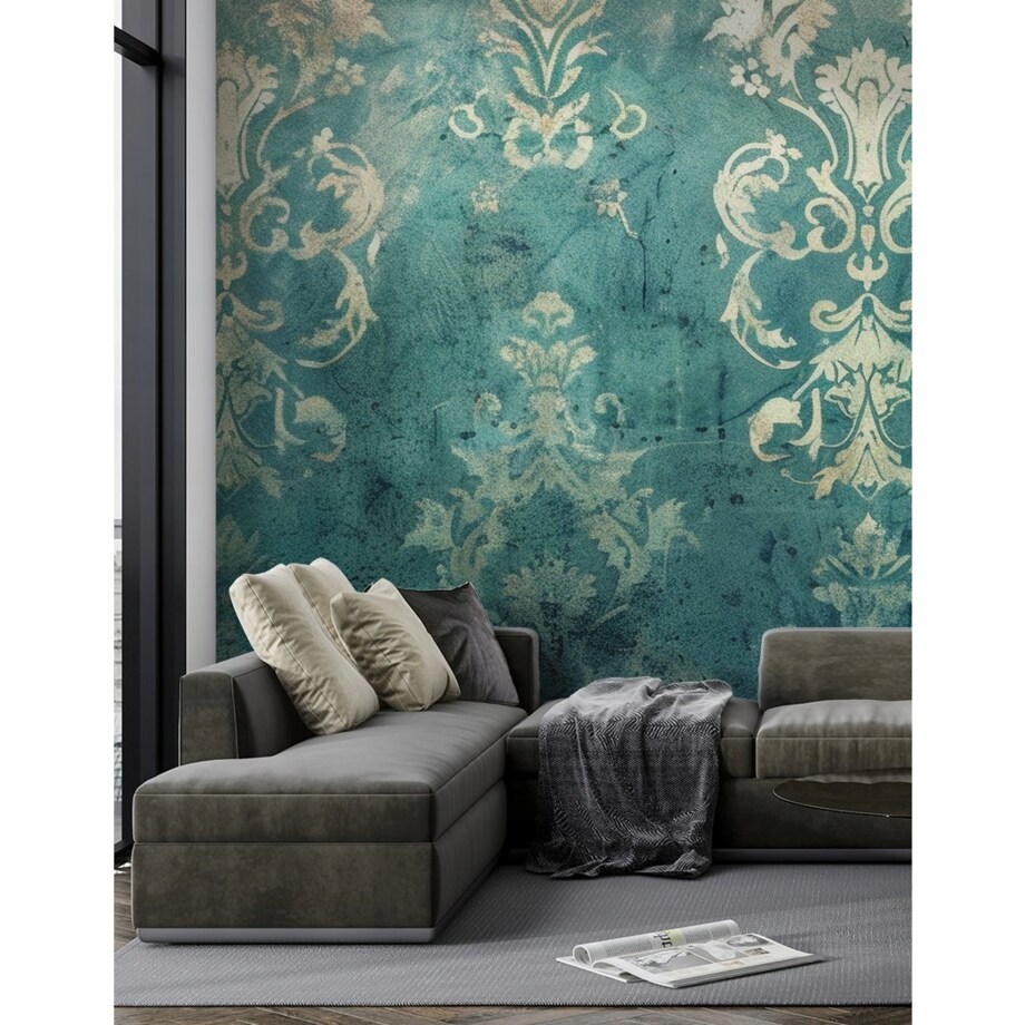 Fototapeta Niebieska Wiktorianska W Stylu Vintage Do Sypialni 200X140