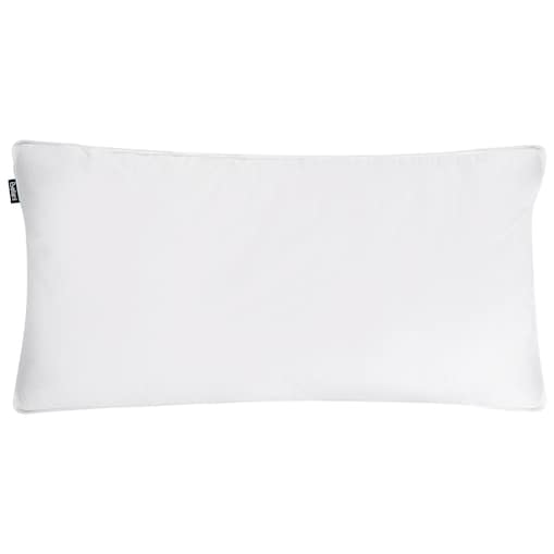 Poduszka VIHREN Niska 40 x 80 cm Kacze pióra i puch Biały