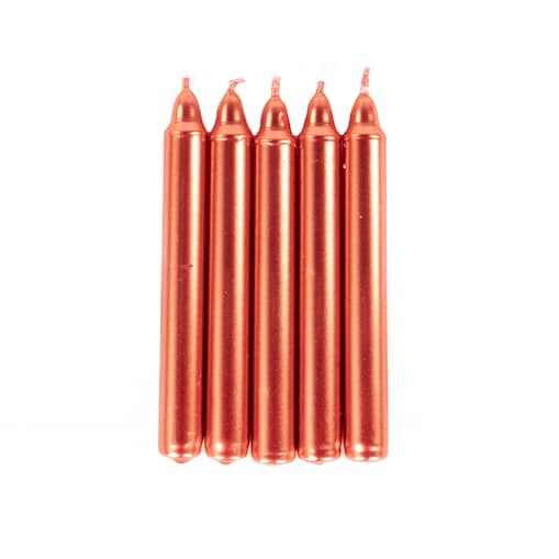 Metaliczne świece stołowe z parafiny, 10 cm