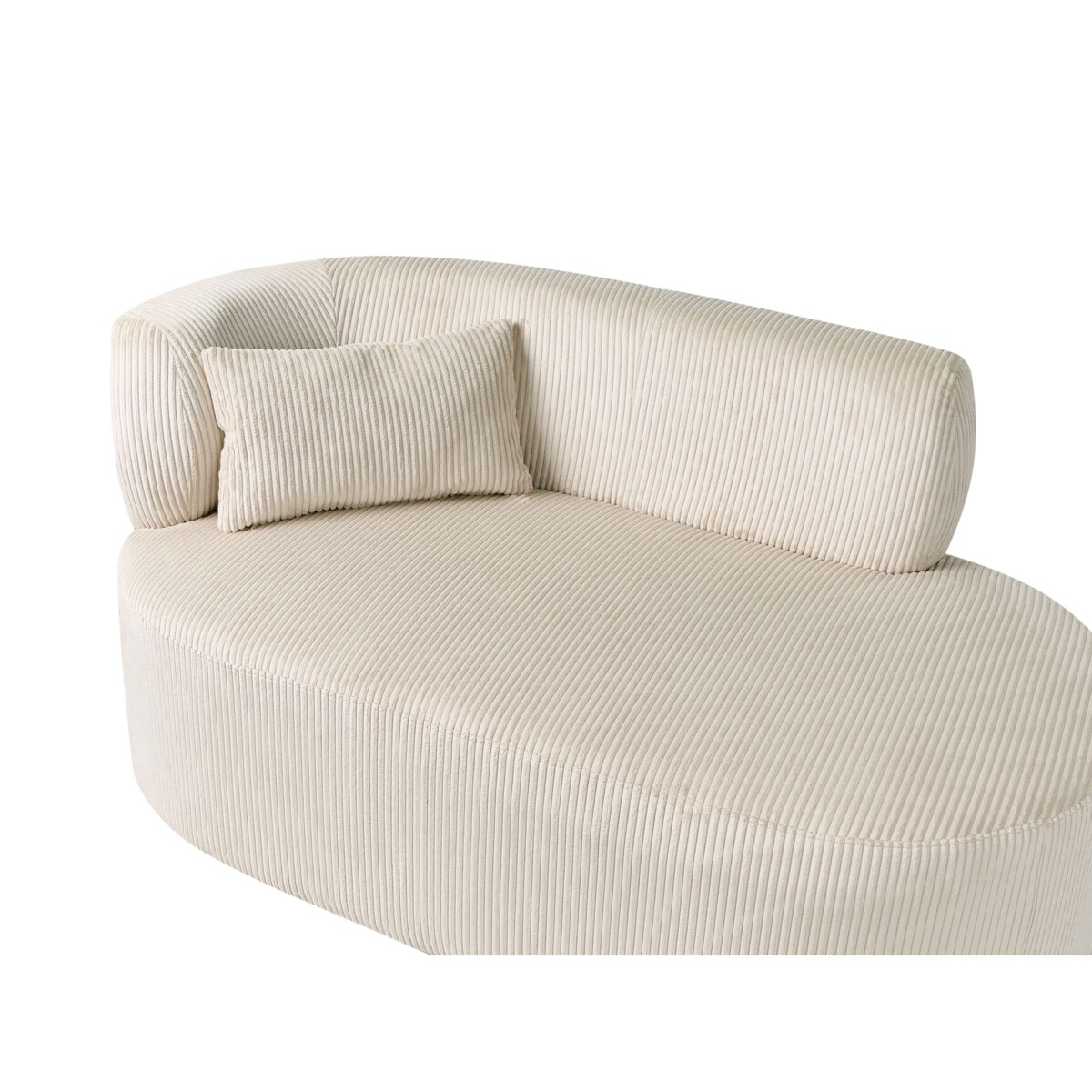 Szezlong lewostronny VANVEY Sztruks Beżowy