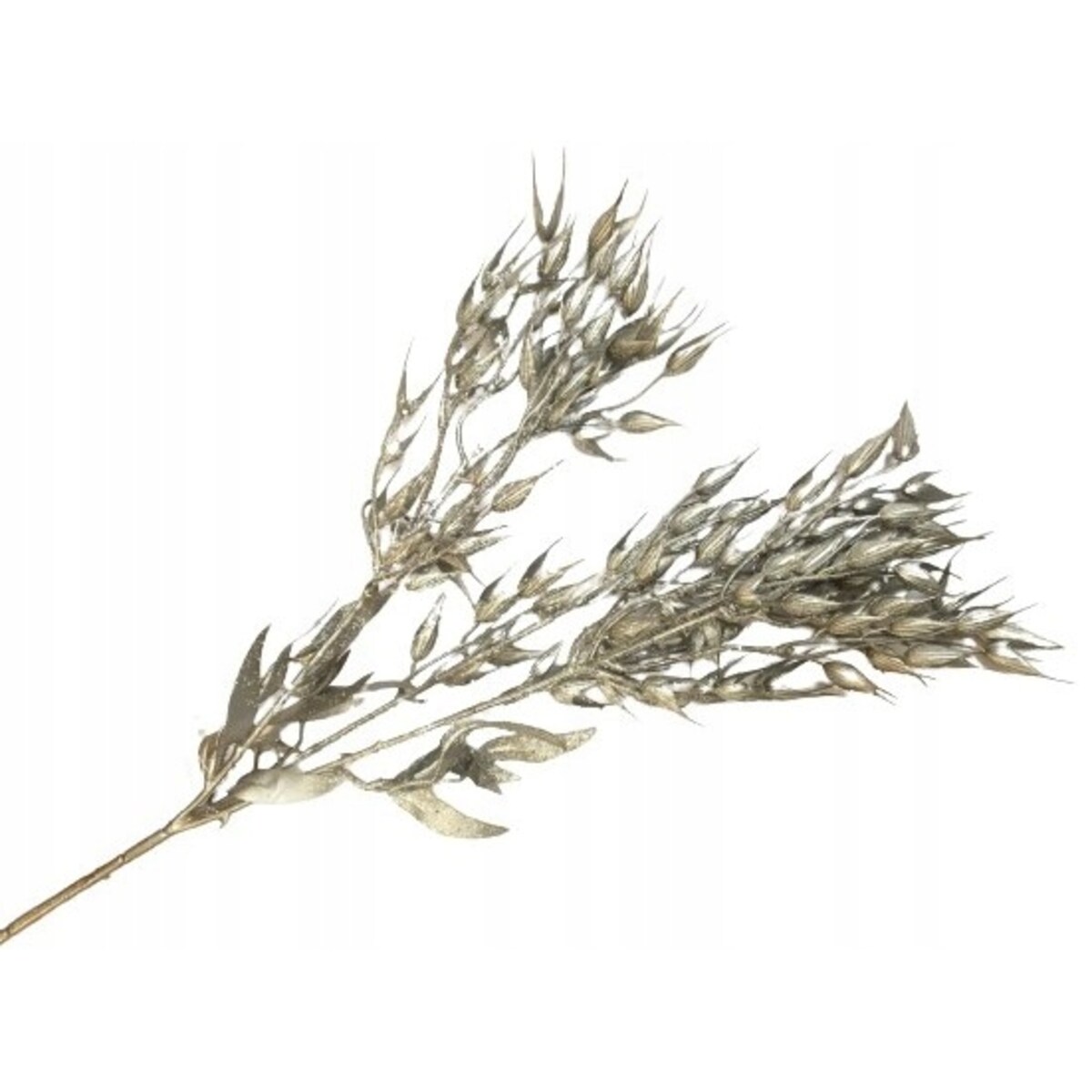 TRAWA sztuczna DUŻA GAŁĄZKA dekoracyjna do stroik świąteczny srebrna 75cm