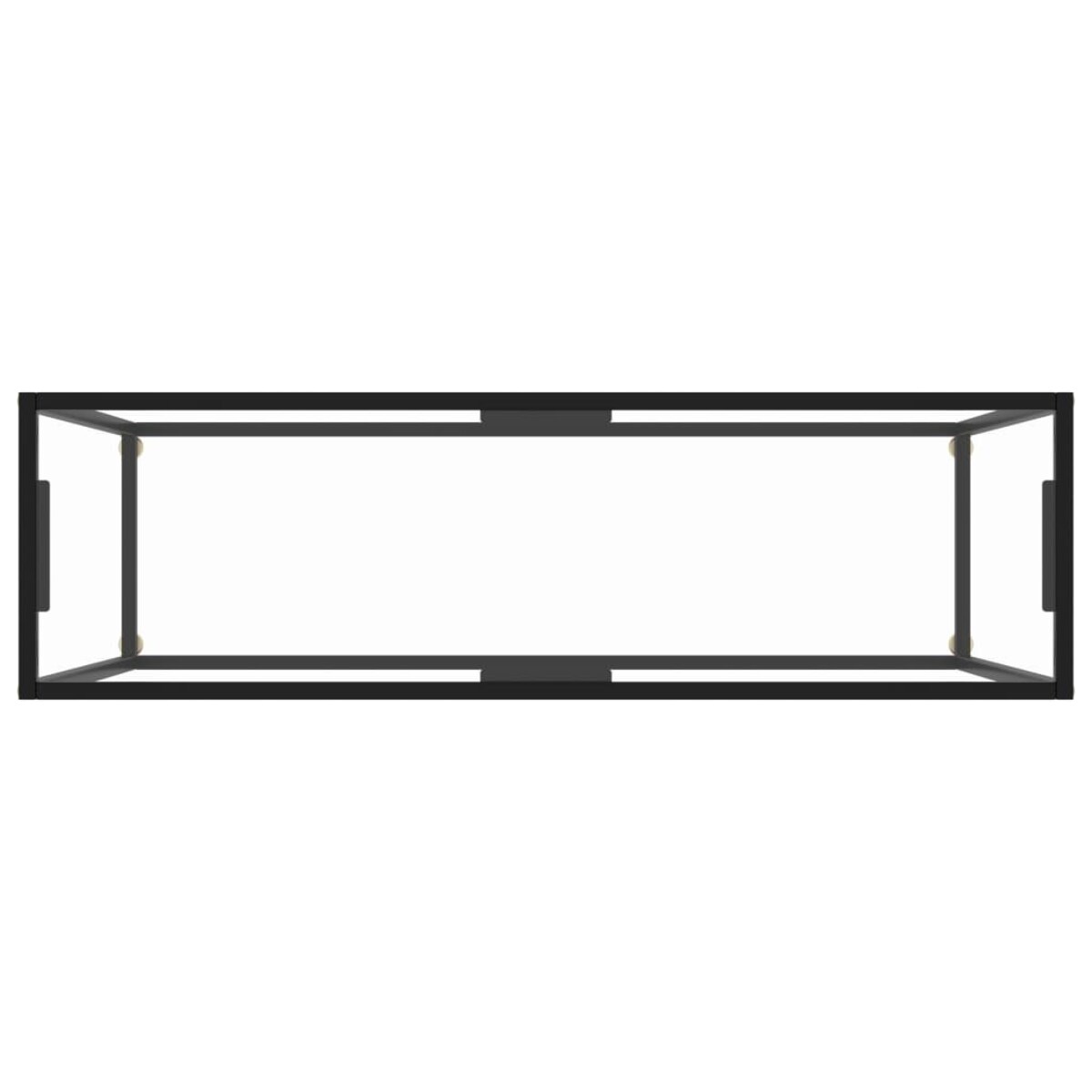 vidaXL Stolik konsolowy, przezroczysty, 120x35x75 cm, szkło hartowane