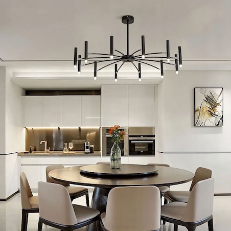 Lampa Sufitowa Wisząca Czarna Nowoczesna 15X25W G9