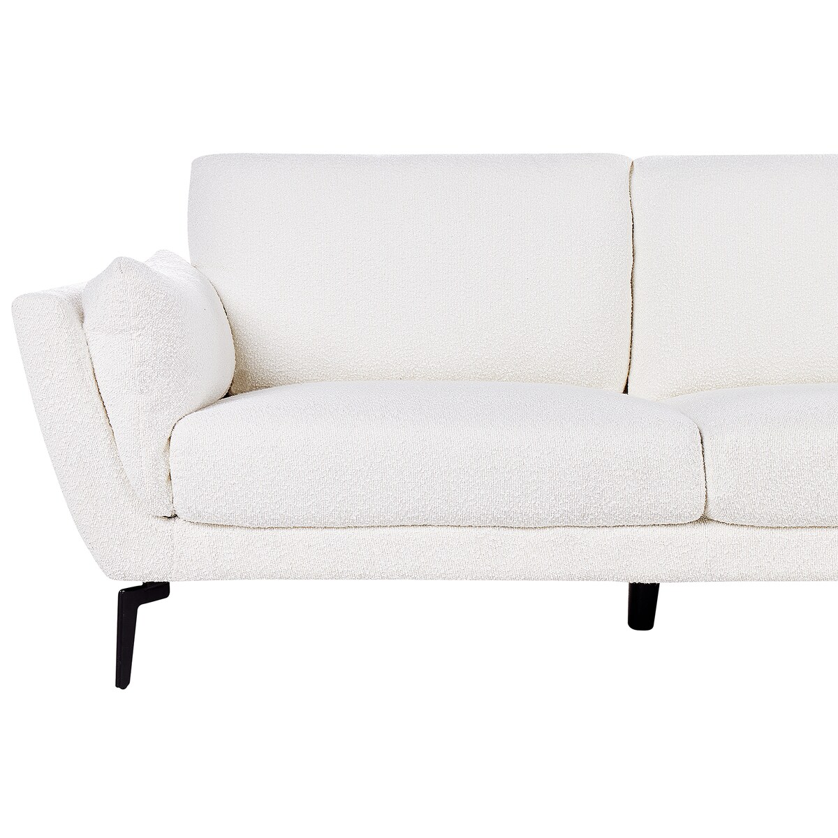 Sofa dla 3 osób KANSSELI Boucle Biały