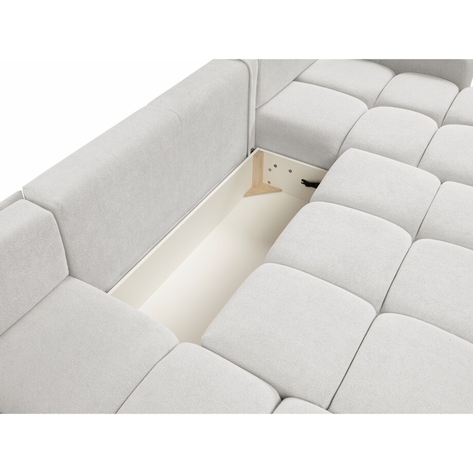 Nowoczesny Narożnik U SOHI z funkcją spania, Curio 80 - Jasny szary