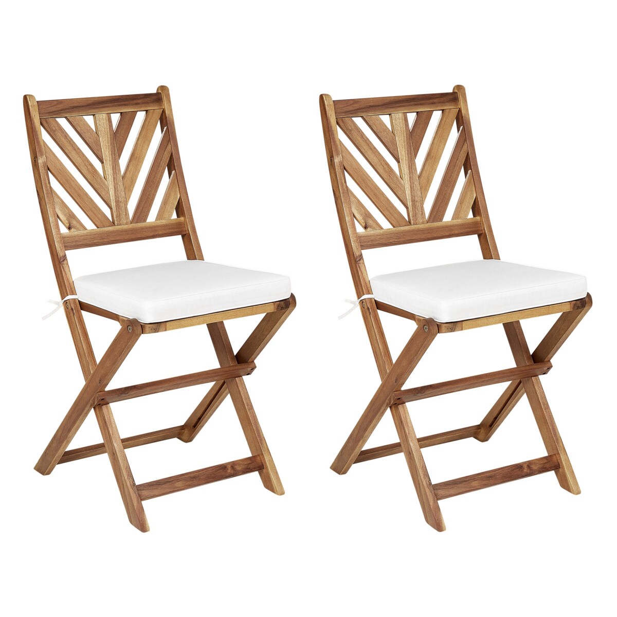 Zestaw 2 poduszek na krzesła ogrodowe biały TERNI