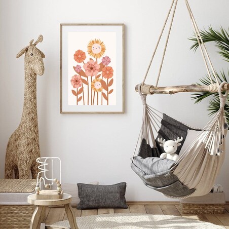 Poster Story, Plakat, Obraz - Radosne Kwiatki, wymiary 60 x 84 cm