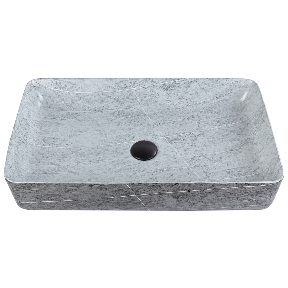 Umywalka nablatowa ARTAJ Szary efekt betonu 61 x 35 cm Ceramika