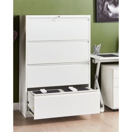 Szafka biurowa metalowa biała HALITE