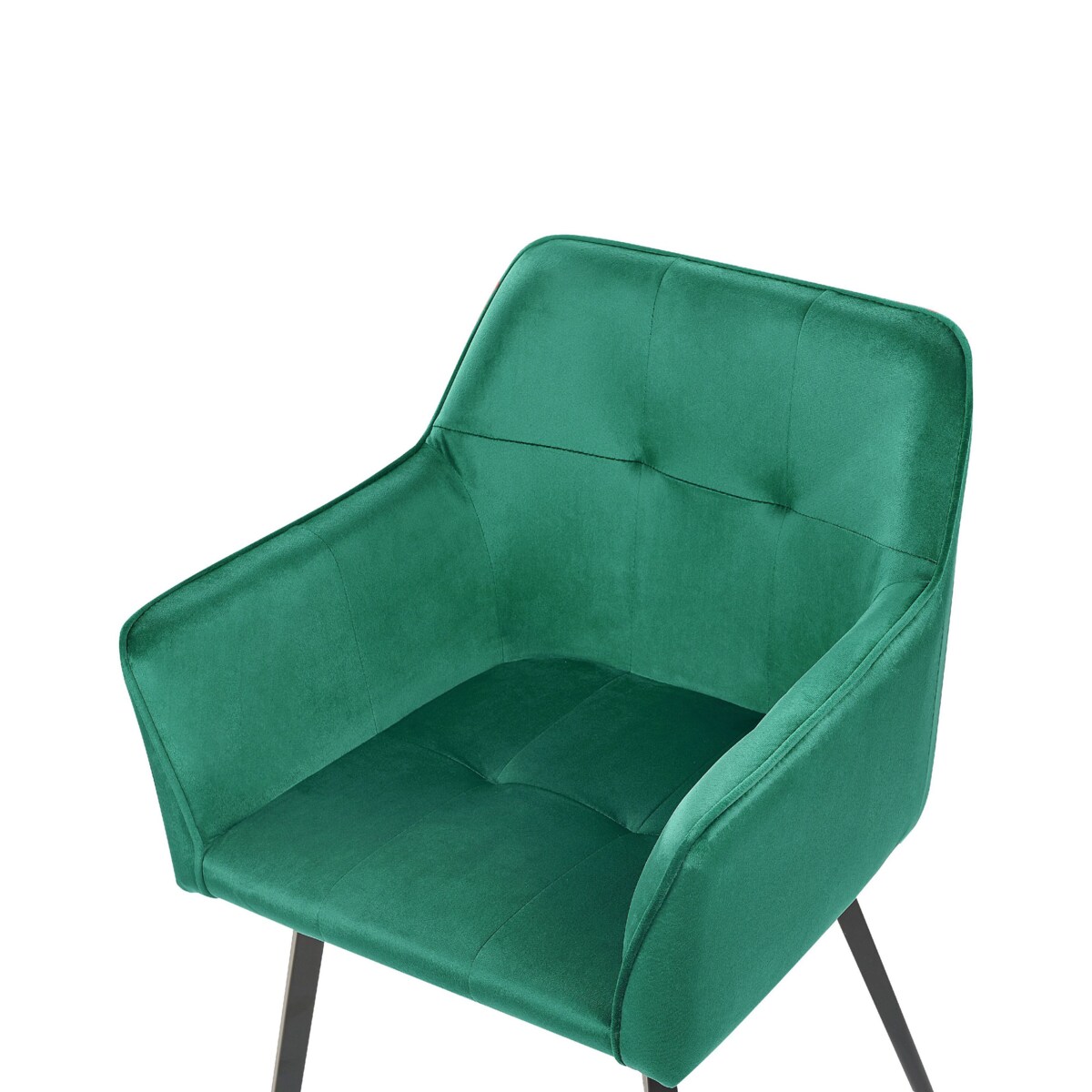 Zestaw 2 krzeseł do jadalni welurowy szmaragdowy JASMIN
