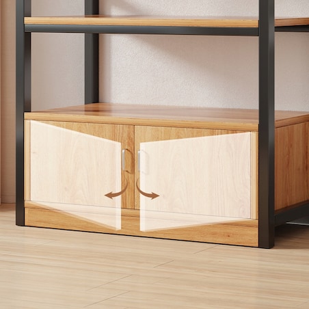 Regał industrialny stojący półka na książki loft 190 cm rama metalowa