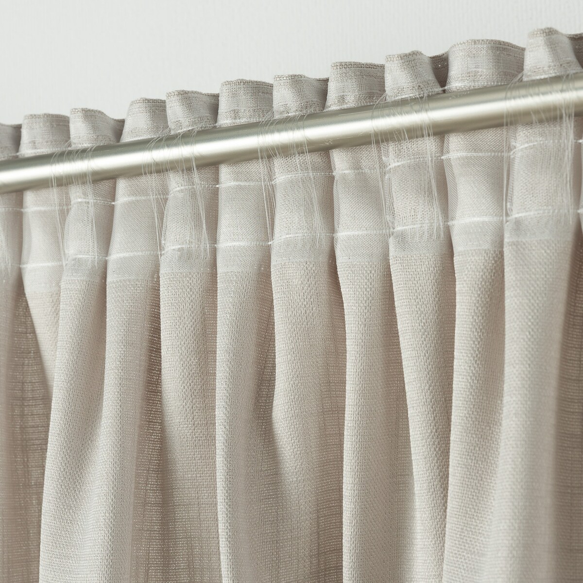 Zasłona na taśmie marszczącej strukturalna beżowa 140 x 280 cm 1 szt. 140x280 beżowy