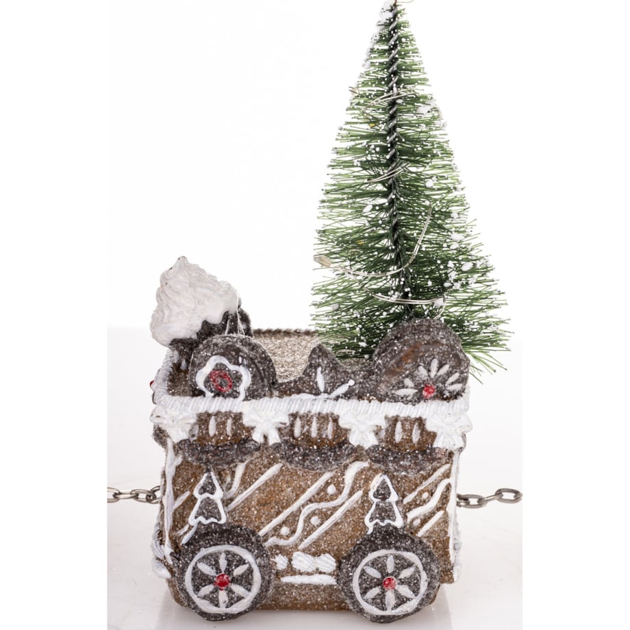 Dekoracja - pociąg piernikowy LED 19x45x10,5 cm TRENA