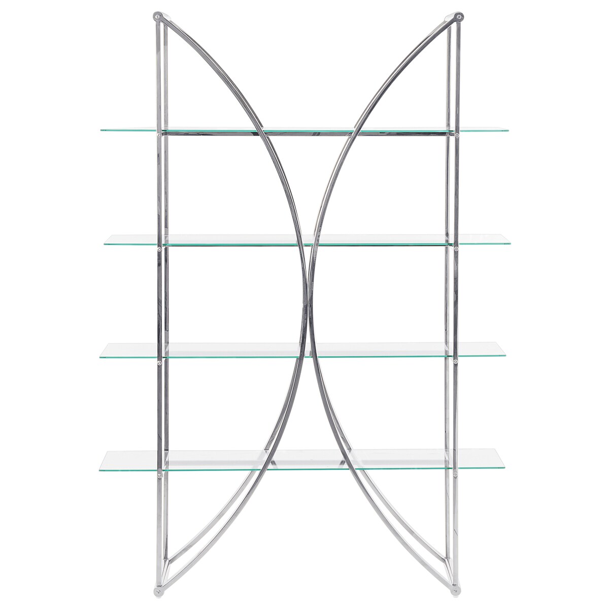 Regał 4 półki HOLLOW Metal 175 cm Srebrny