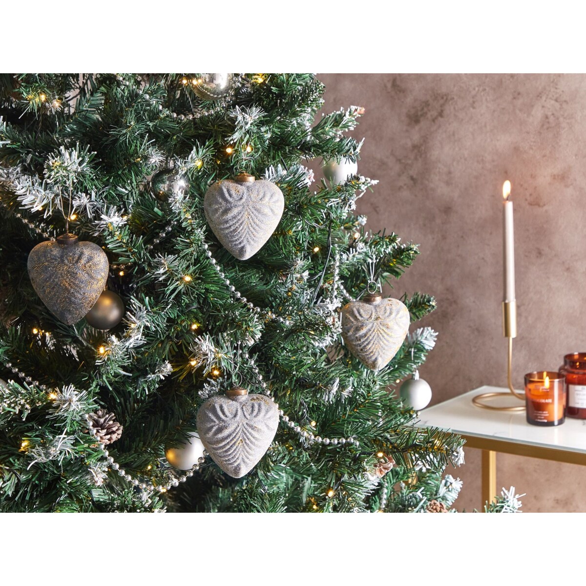 Zestaw 8 bombek FERIABLE Szkło Szary